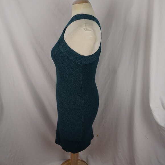 Sincerely Jules Women Bodycon Green Metallic Dress Size L - Picture 2 of 8